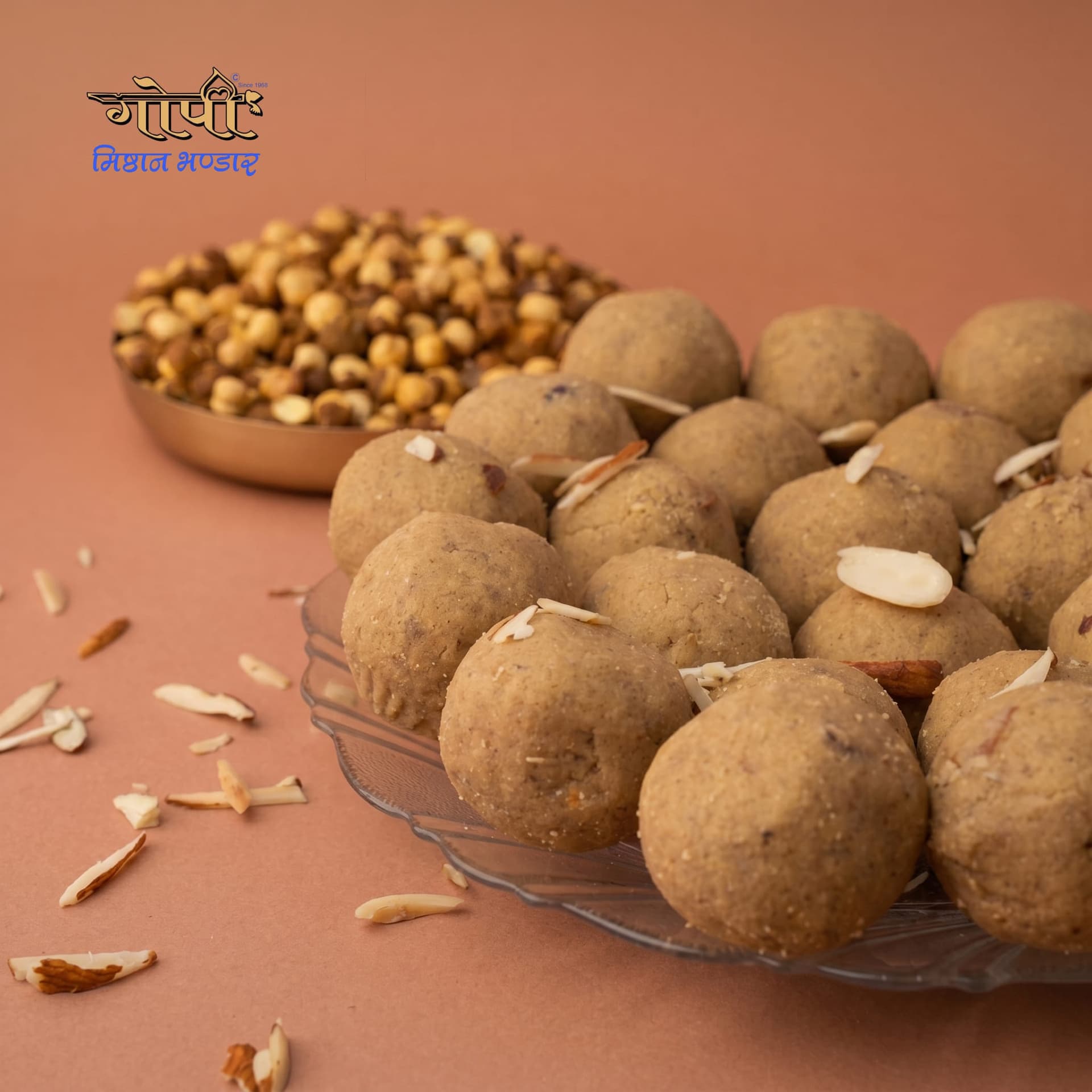 Roasted Chana Laddu | sweets - Gopi Misthan Bhandar